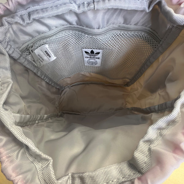 Adidas Women’s Beige Adjustable Straps Embroidered Logo Travel Mini Backpack