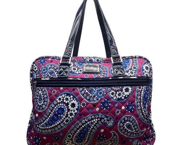 Vera Bradley Women’s Floral Paisley Quilted Fabric Zippered Travel Bag