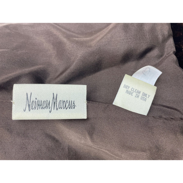 Oscar de la Renta Neiman Marcus Women's Brown Embroidered Velvet Blazer Size 8