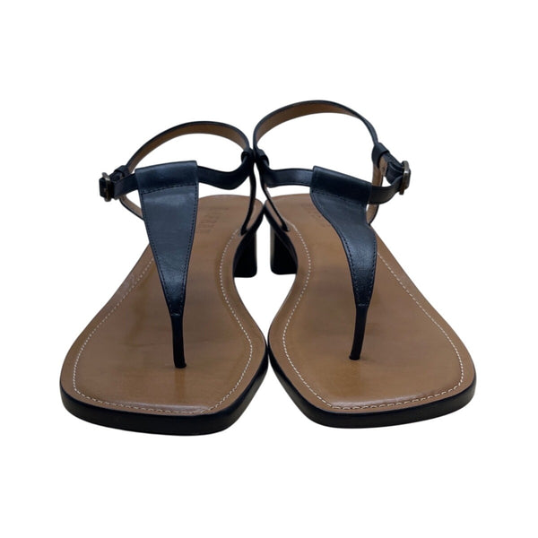 Lauren Ralph Lauren Women's Black Napa Leather Fabiola Heeled Sandals Sz 10B