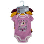 NFL Team Apparel Toddler Red Pink Yellow 3 Piece Baby Jumpsuit Sz 0-3M - NWT