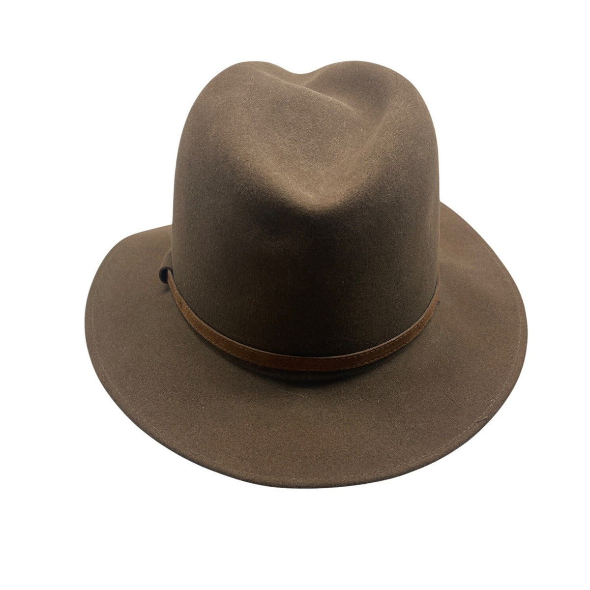 Bailey Wide Brim Wool Fedora Hat With Leather Band Classic Style Size M