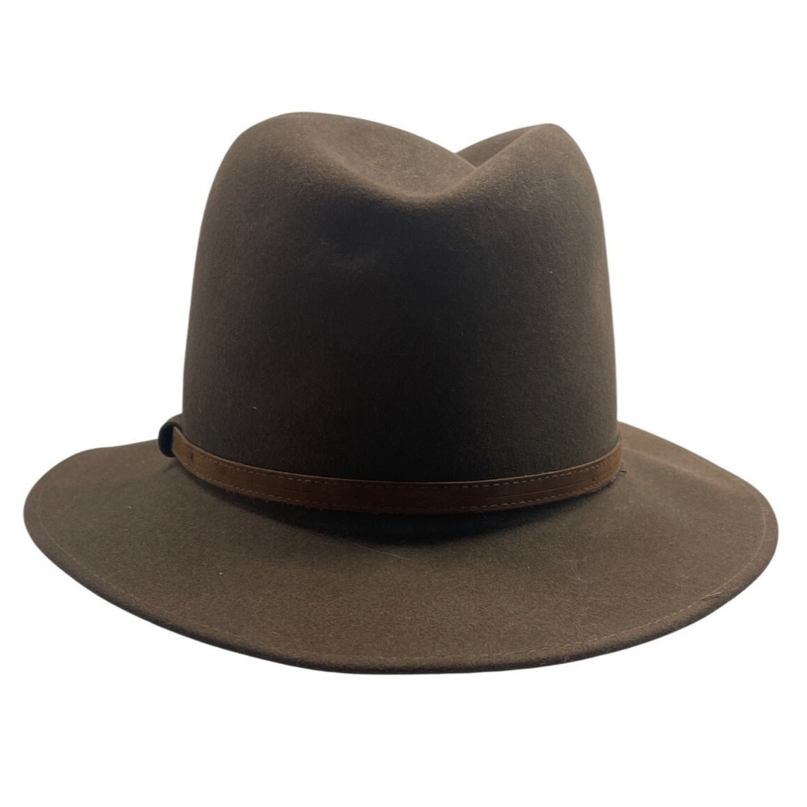 Bailey Wide Brim Wool Fedora Hat With Leather Band Classic Style Size M