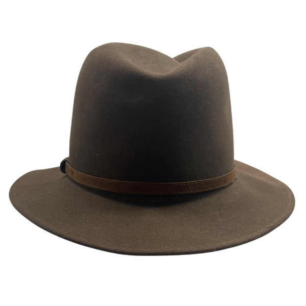 Bailey Wide Brim Wool Fedora Hat With Leather Band Classic Style Size M