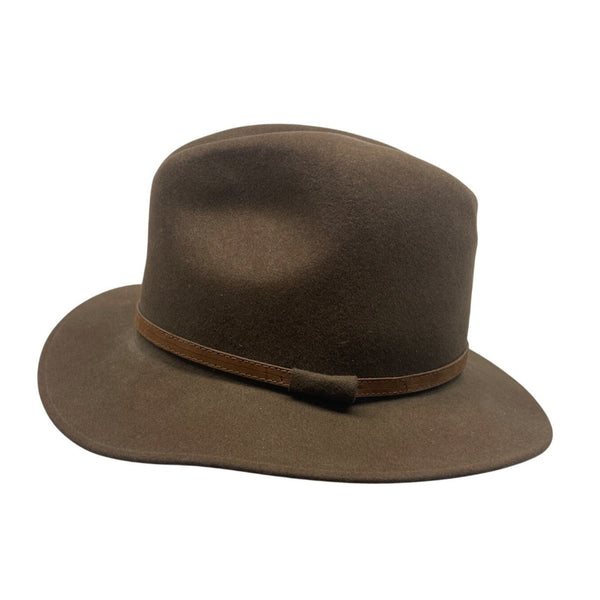Bailey Wide Brim Wool Fedora Hat With Leather Band Classic Style Size M