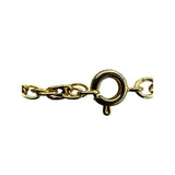 Vintage Gold Tone Enamel Flower Pendant And Necklace - 24in