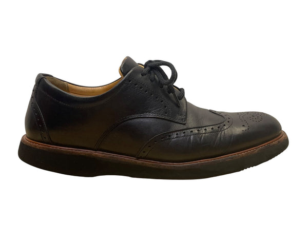 Hubbard Men’s Black Leather Wingtip Tipping Point Oxford Shoes Size US9 M