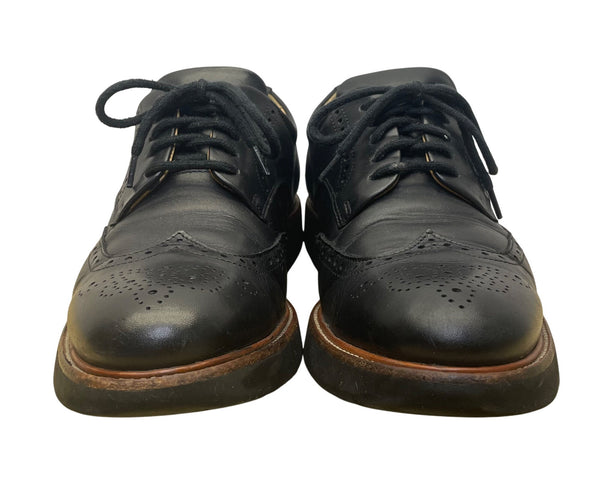 Hubbard Men’s Black Leather Wingtip Tipping Point Oxford Shoes Size US9 M