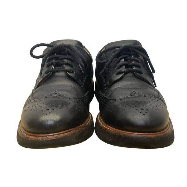 Hubbard Men’s Black Leather Wingtip Tipping Point Oxford Shoes Size US9 M
