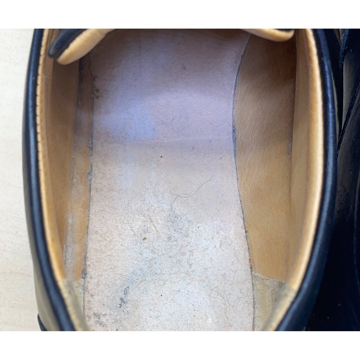 Hubbard Men’s Black Leather Wingtip Tipping Point Oxford Shoes Size US9 M