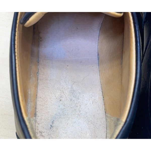Hubbard Men’s Black Leather Wingtip Tipping Point Oxford Shoes Size US9 M
