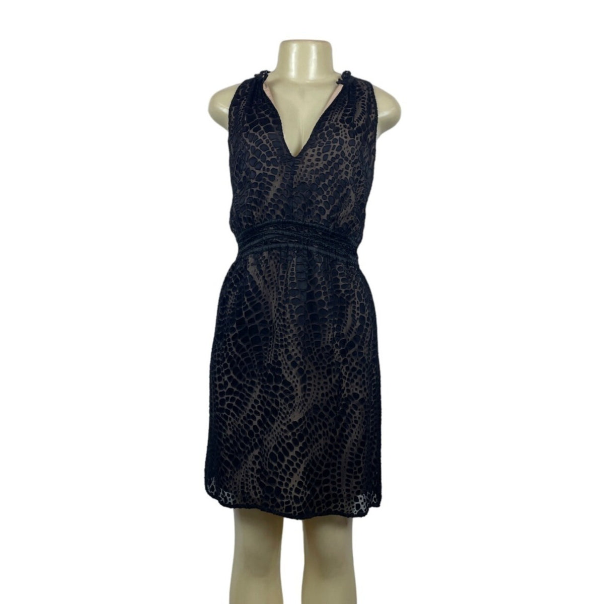 BCBG Maxazria Women's Black Blouson Dress Sz L