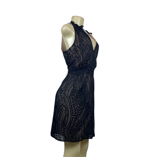 women's vintage bcbg dress BCBG Maxazria Women's Black Blouson Dress Sz L – Picky Thrifter