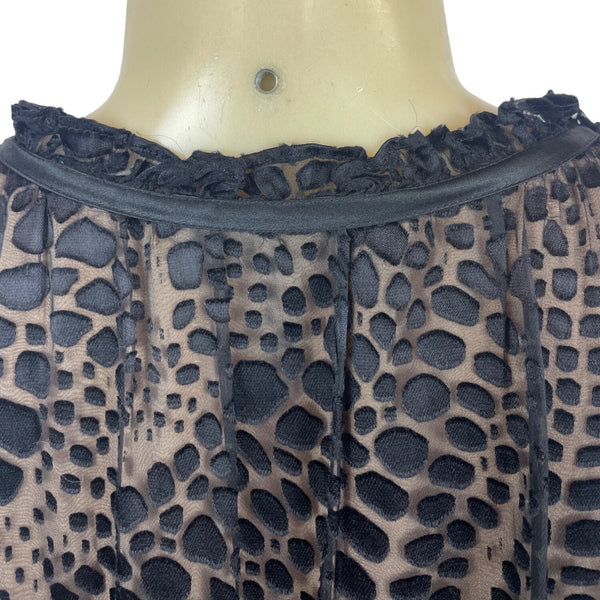 BCBG Maxazria Women's Black Blouson Dress Sz L