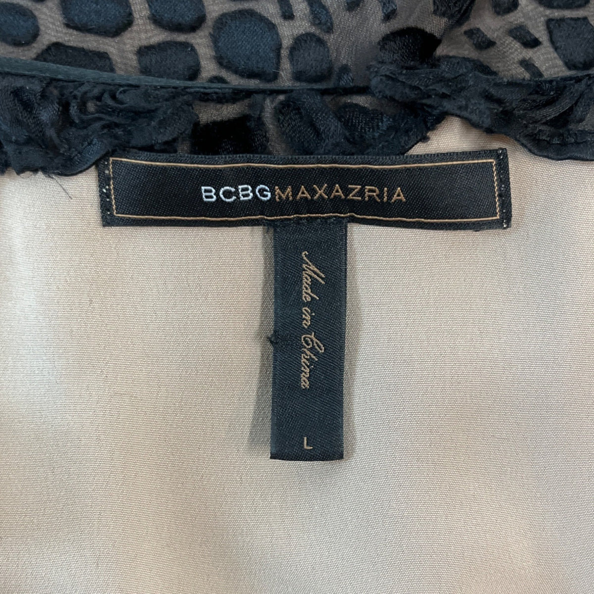 BCBG Maxazria Women's Black Blouson Dress Sz L