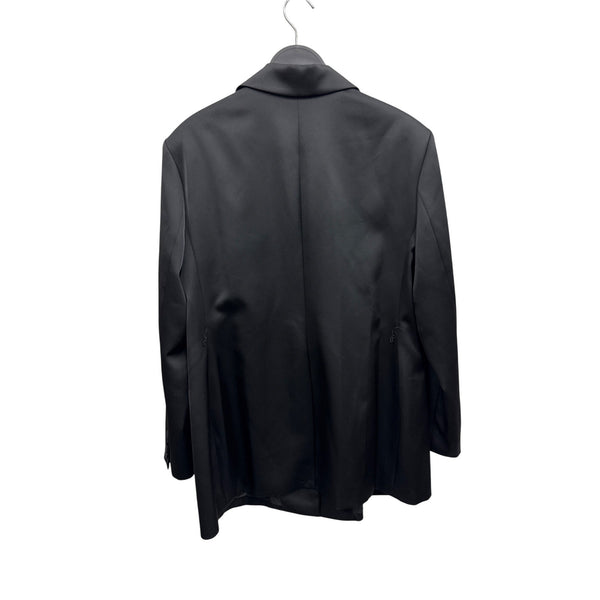BCBGMAXAZRIA Womens Black Satin Blazer Jacket Size L