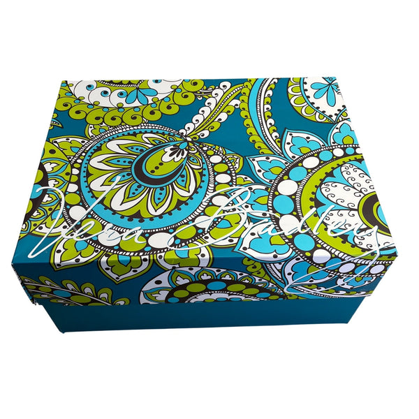 Vera Bradley Women’s Green/Blue/White Floral Quilted With Handles Duffel Bag - New