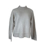 Stylus Women's Beige Ribbed Mock Neck Knit Sweater Casual Cozy Pullover Sz M