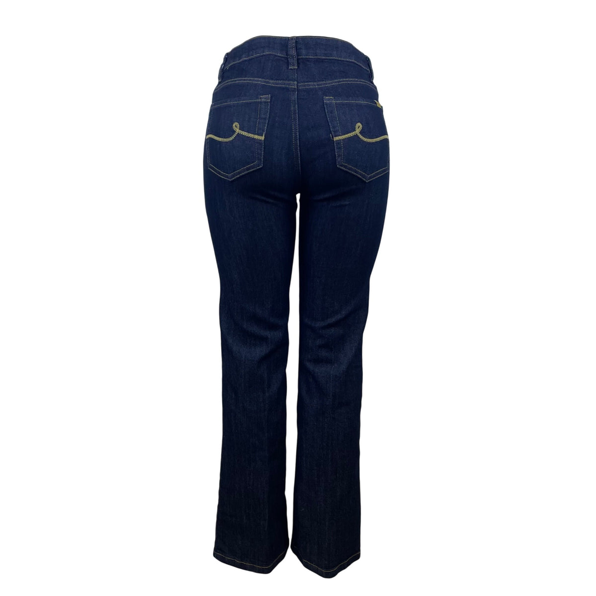 Bill Blass Womens Dark Wash Stretch Bootcut Jeans Cotton Polyester Size 6