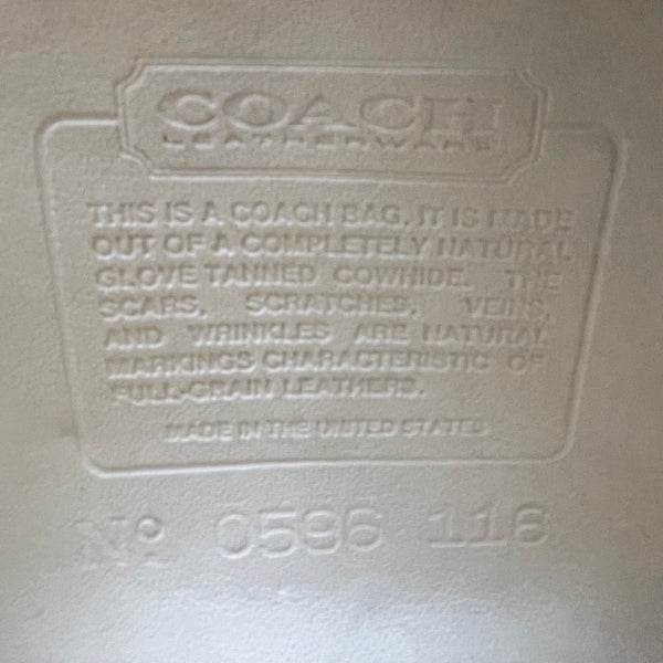 Coach Leatherware Cream & Brown With Zip Closure & Front Pocket Crossbody Bag