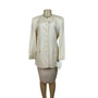 Vintage Jones New York Womens Cream Top & Skirt Two-Piece Set Sz 10 - New