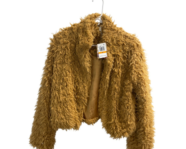 Self Esteem Womens Fuzzy Faux Fur Jacket Apple Cinnamon S