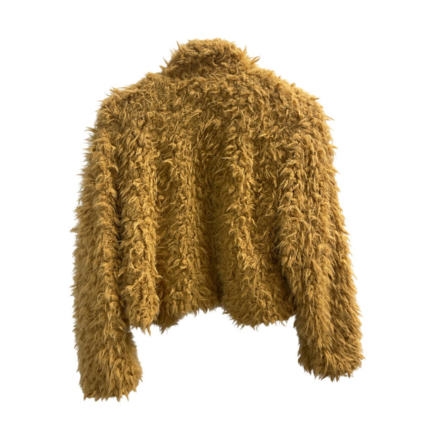 Self Esteem Womens Fuzzy Faux Fur Jacket Apple Cinnamon S
