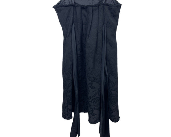 BCBGMAXAZRIA Black Floral Textured Sleeveless Short Dress Sz 0