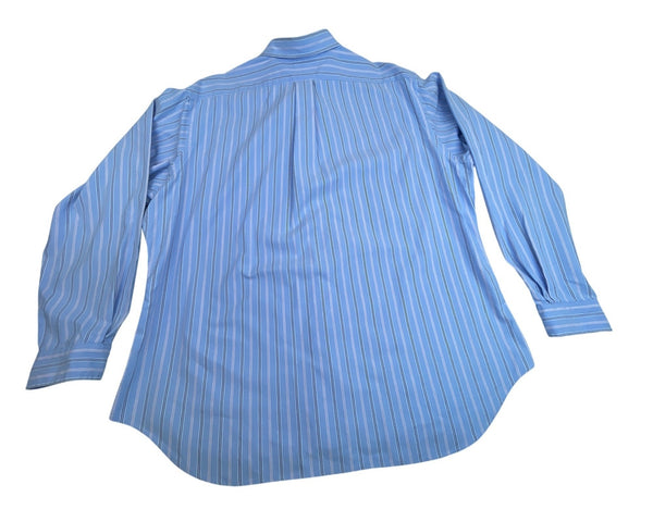 Ralph Lauren Men's Light Blue Striped Classic Fit Button-Down Shirt Sz XXL