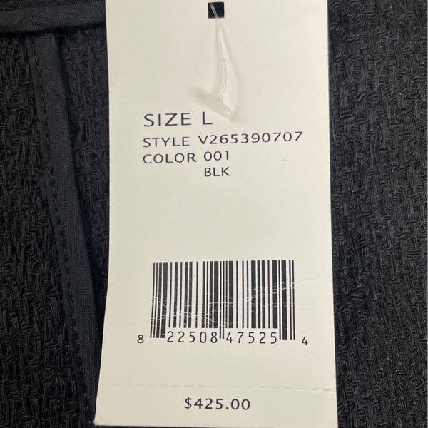 Vince Womens Open Front Textured Black Jacket L - New