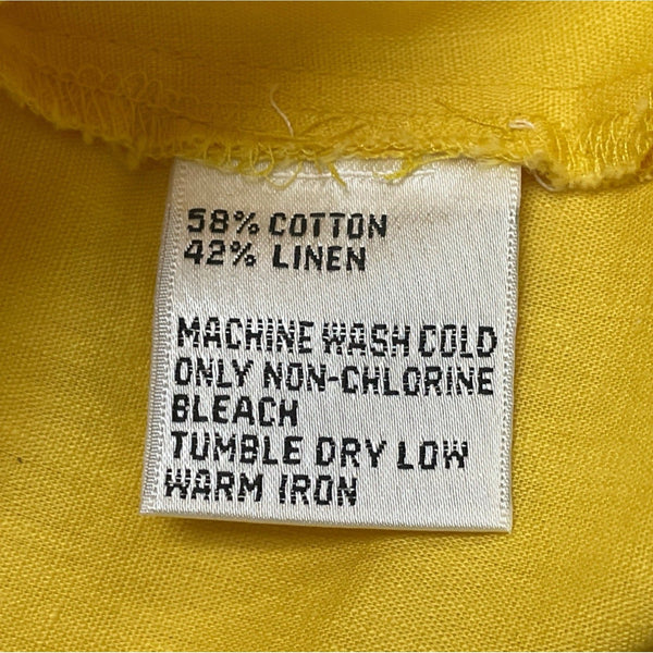 Talbots Women's Yellow Tunic Top With Beaded Neckline & Long Sleeves Sz XL - New