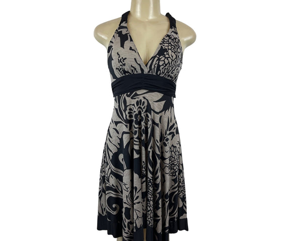 Kisses & Hugs Halter Neck Floral Print Knee Length Dress Sz S