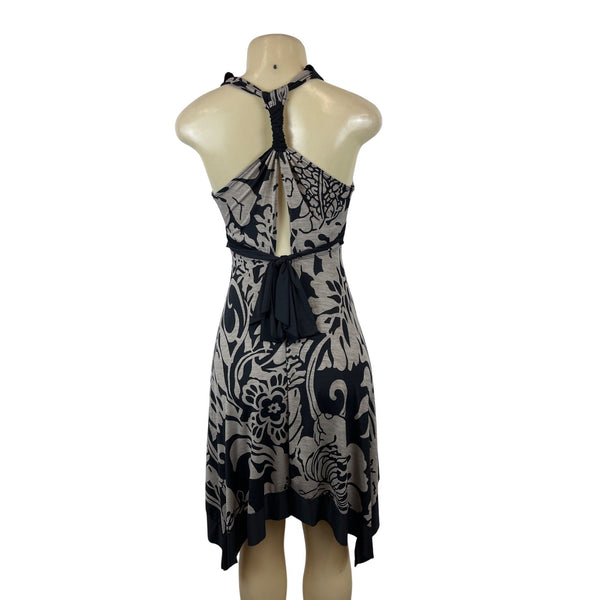 Kisses & Hugs Halter Neck Floral Print Knee Length Dress Sz S