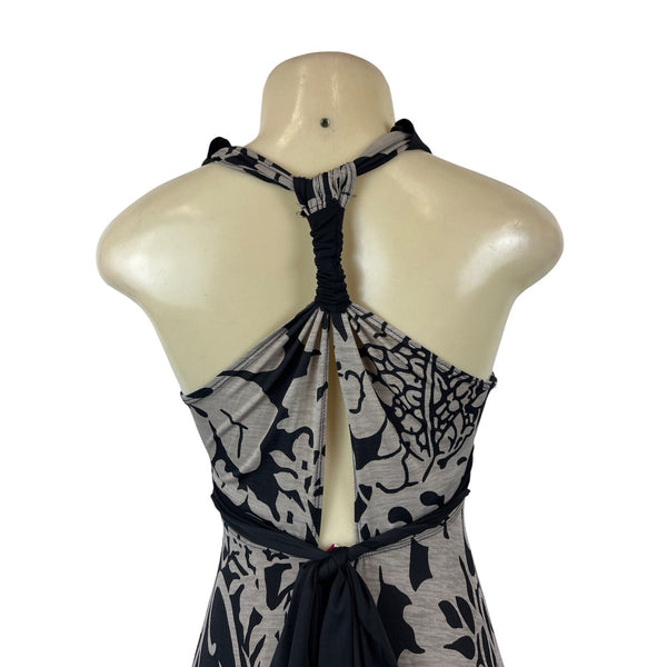 Kisses & Hugs Halter Neck Floral Print Knee Length Dress Sz S