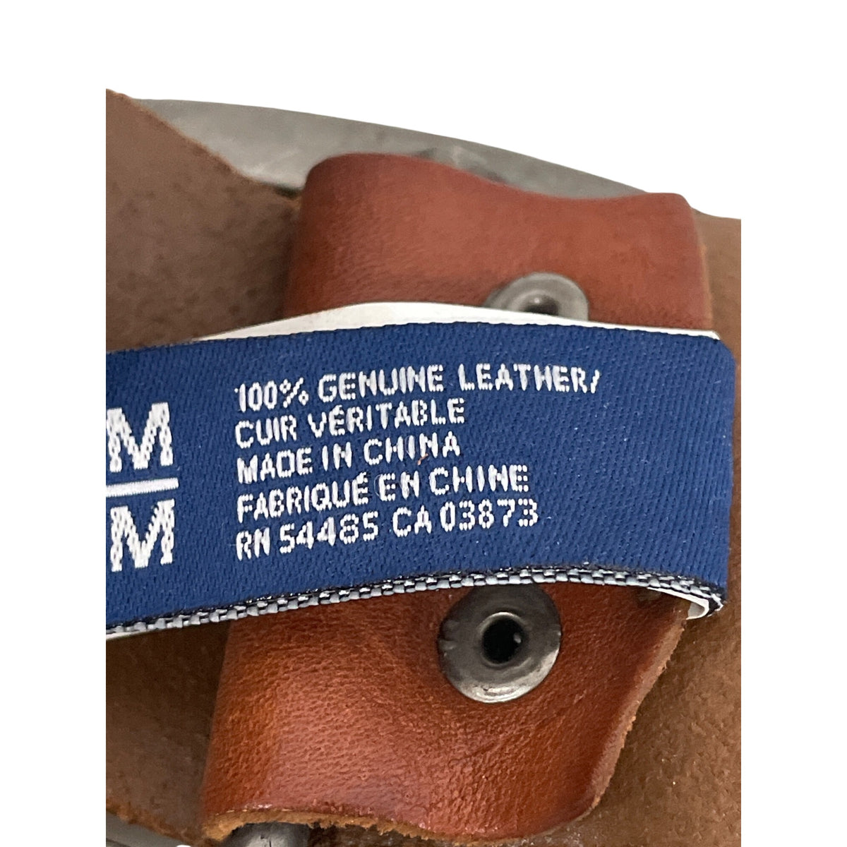 American Eagle Womens Tan Leather Braided Belt Medium Genuine High-Quality Made In China