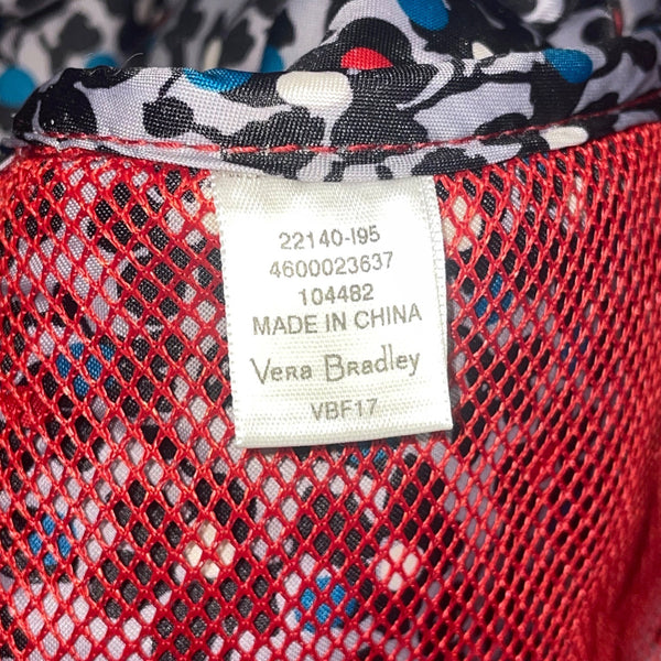 Vera Bradley Women’s Red Quilted With Front Zip Pocket Weekender Travel Bag