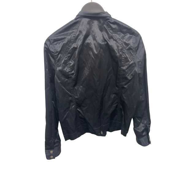 Michael Kors Navy Lightweight Jacket With Zipper Pockets & Button Accents Size M