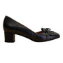 Brooks Brothers Black Leather With Tassel Detail  Block Heel Loafers Size 6.5