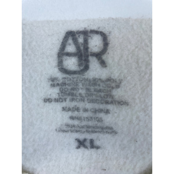 AJR Mens White Graphic Crewneck Sweatshirt Abstract Print XL