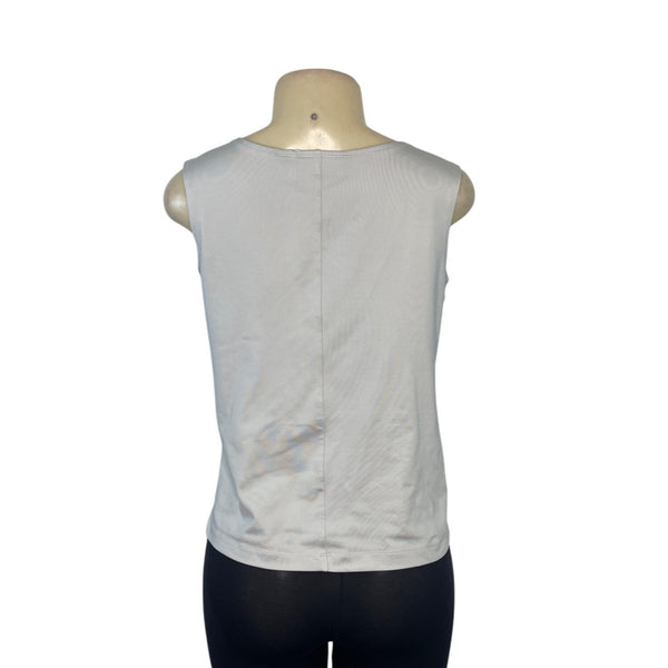 Cali and New York Women's White Sheer Button-Up Blouse & Tank Set Sz M/MP