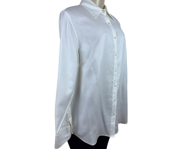 Jones New York Signature White Long Sleeve Button-Up Shirt Sz 1X - New