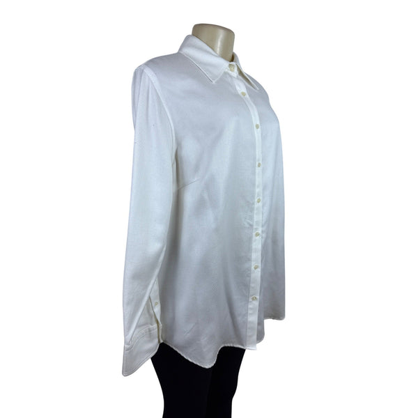 Jones New York Signature White Long Sleeve Button-Up Shirt Sz 1X - New