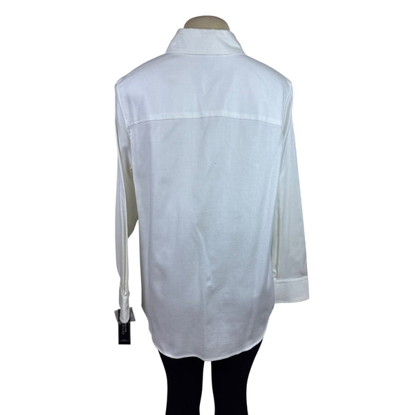 Jones New York Signature White Long Sleeve Button-Up Shirt Sz 1X - New