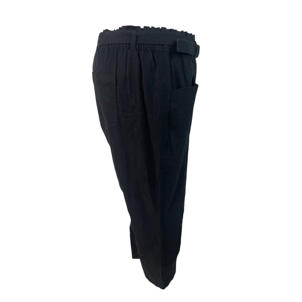 Ava & Viv High-Waist Elastic Belted Womens Black Pants Relaxed Fit Sz 1X - New