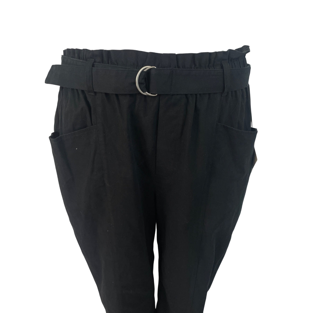 Ava & Viv High-Waist Elastic Belted Womens Black Pants Relaxed Fit Sz 1X - New