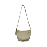 Vintage Coach Ivory White Leather Signature Embossed Tag Shoulder Bag Sz M