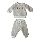 H&M Baby Bear Fleece Sweatshirt & Pants Set Size 6M