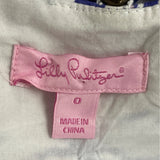 Lilly Pulitzer Purple & White Sleeveless Chain Detail Bodycon Dress Size 0