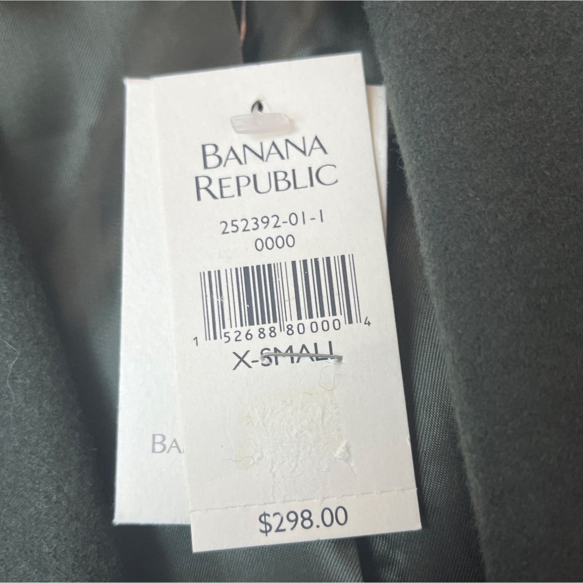 Banana Republic Women's Green Vented Coat with Satin Interior Size XS - NWT