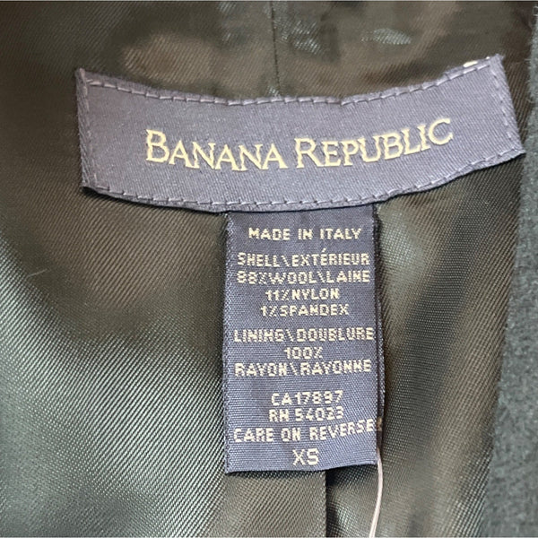 Banana Republic Women's Green Vented Coat with Satin Interior Size XS - NWT